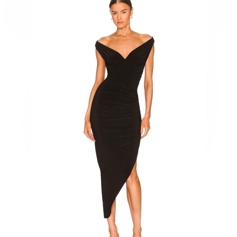 Norma Kamali Tara Side Drape Gown
